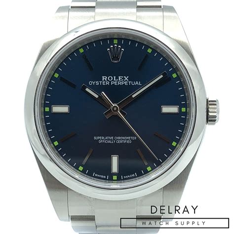 rolex oyster 39mm blue|rolex oyster blue face.